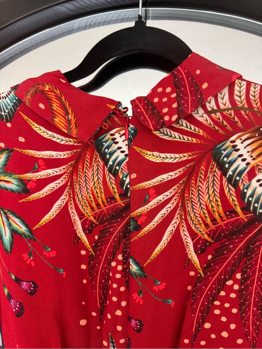 FARM RIO Red Tropical-Print jumpsuit - Picture 6 of 6